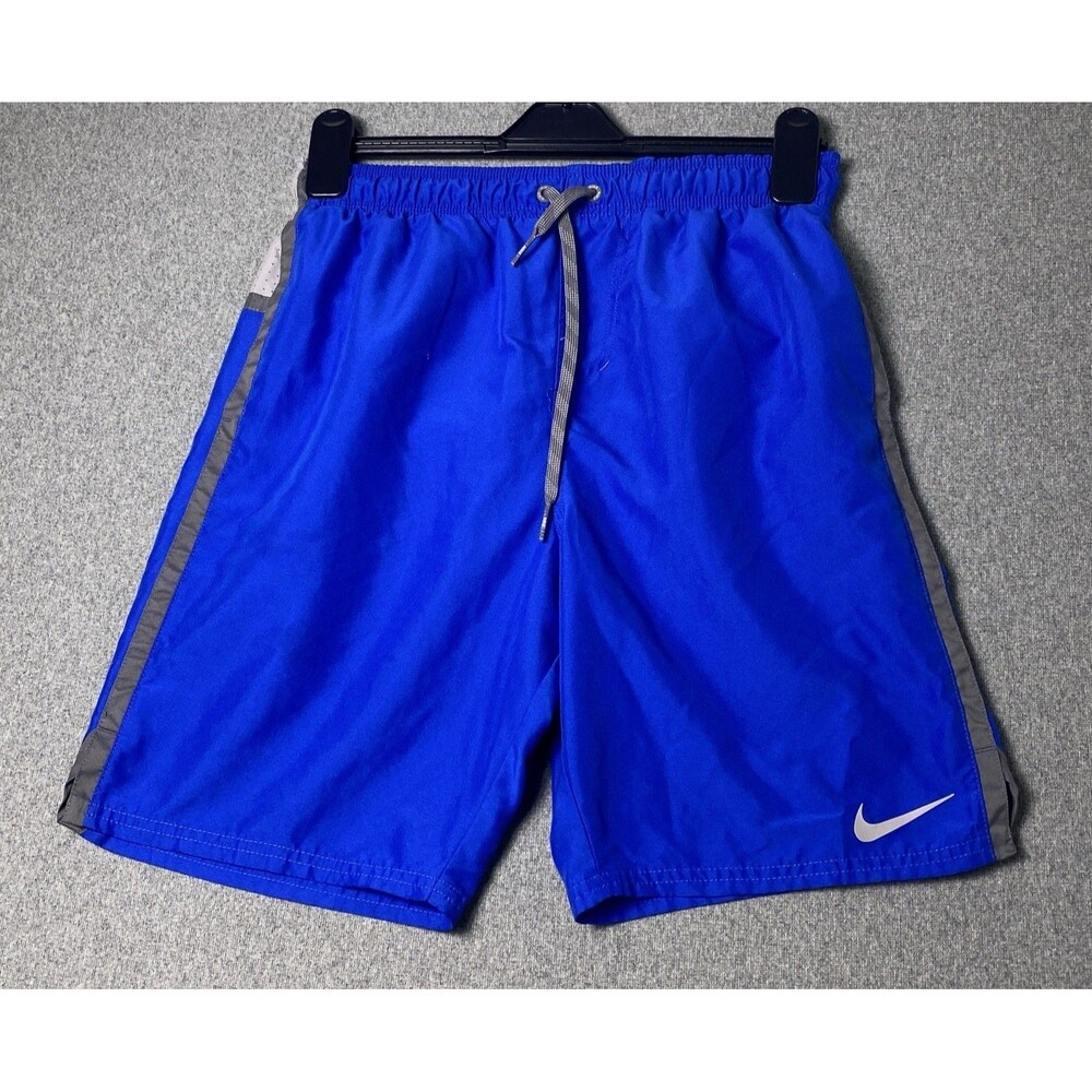 Nike Boys Diverge Colorblocked 9" Blue Swim/training Trunks Size XL